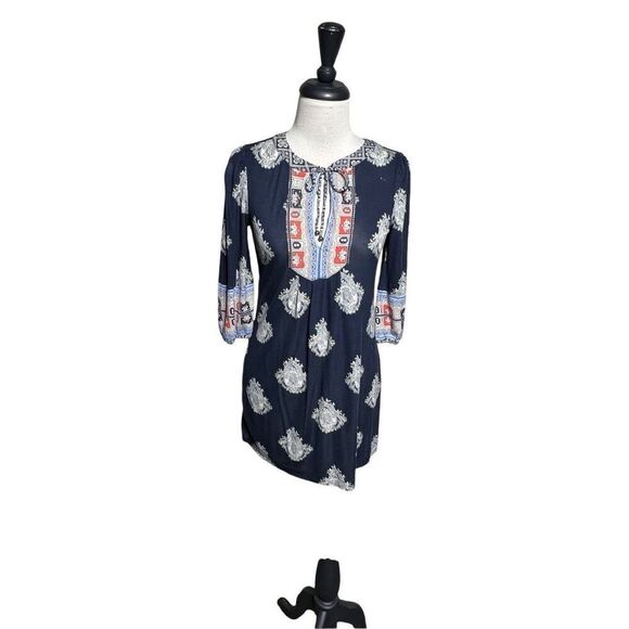 Juicy Couture Peasant 3/4 Sleeve Knit mini Dress Size Petite - Picture 1 of 4